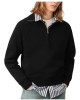 AMI Paris – Black Ami de Coeur Sweatshirt cu fermoar